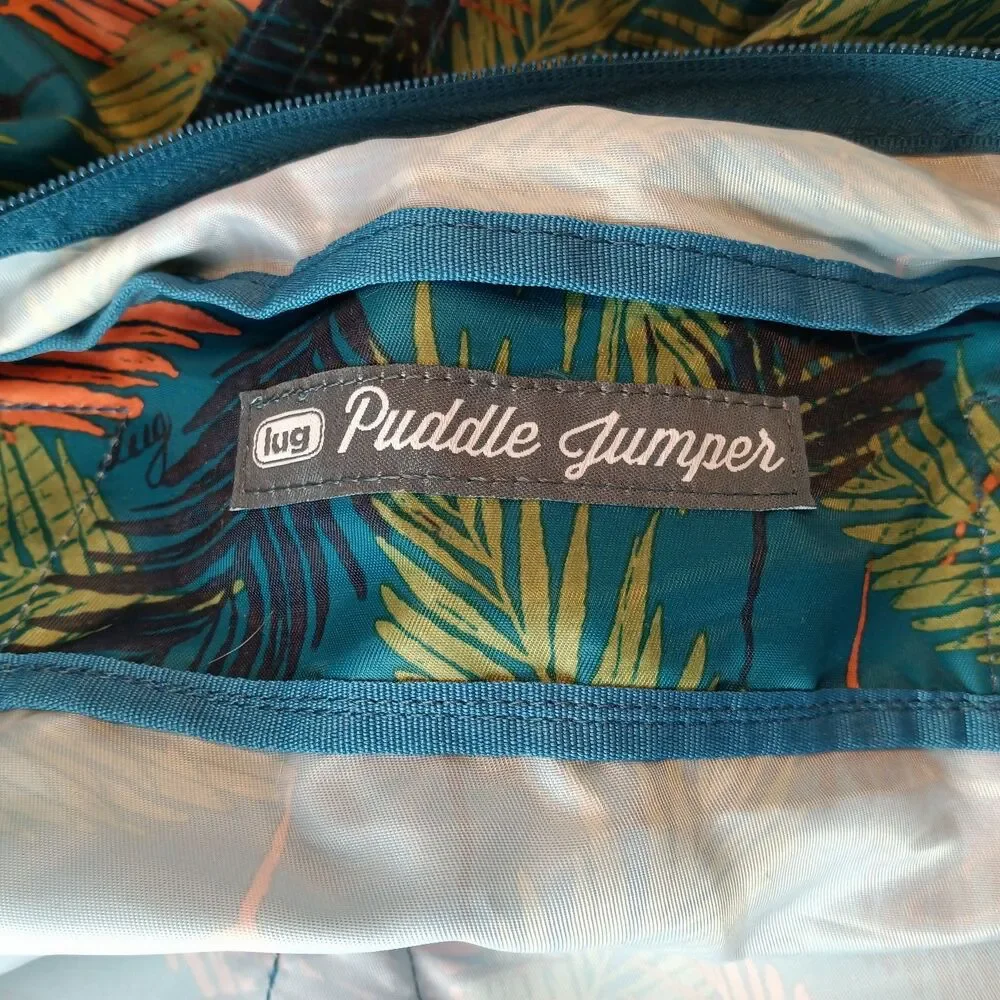 Lug Packable Puddle Jumper Tote Tropical Ocean Print Lightweight Travel Bag